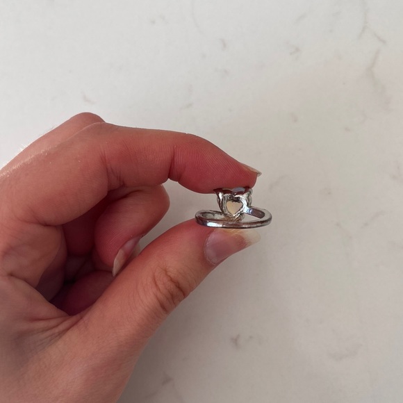 2pcs set - light blue/clear stone silver rings 🦋 - Picture 4 of 9